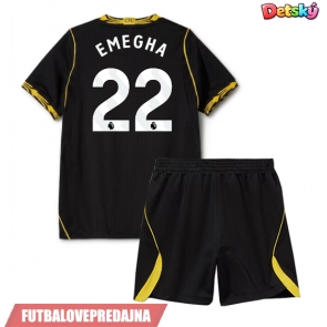 Lacne Dětský Futbalové dres Chelsea Emmanuel Emegha #22 2026-27 Krátky Rukáv - Preč (+ trenírky)